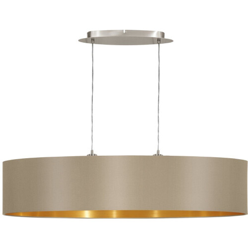 EGLO Maserlo - Hanglamp - 100 cm - Taupe/Goud