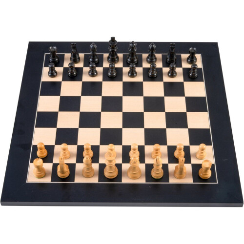 Engelhart 170485 - Schaakset - Bord 40x40cm met houten kist - Zwart esdoorn Tweedehands