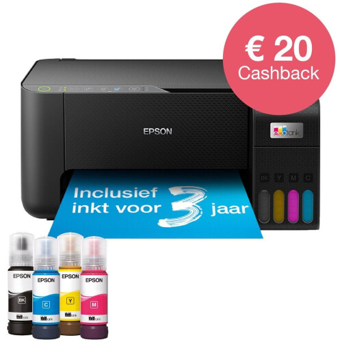 Epson EcoTank ET-2860 - A4 Inkjetprinter - Multifunctioneel met navulbare inkttanks - Zwart Tweedehands