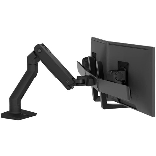 Ergotron HX Desk - Dual Monitor Arm - 180 graden draaistop - Zwart