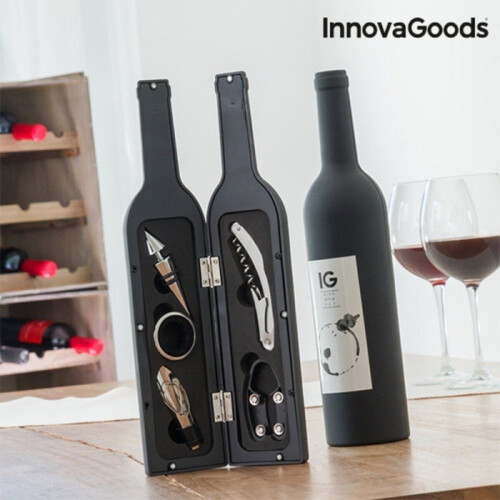 ERNESTO Sommelier Set - Wijn Cadeaupakket - 5-delig - Zwart Rood
