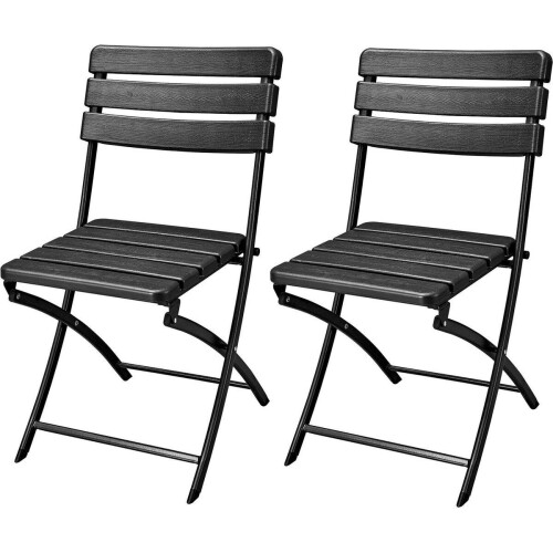 ERRO Klapstoel - Bistrostoel - Houtlook - Set van 2 (2 stuks)