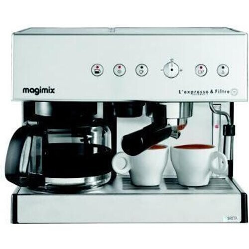 Espressomachine gecombineerd Zonder Capsule Magimix 11423 Auto Chrome Mat L - Grijs Tweedehands