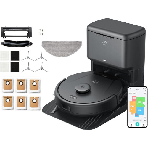 Eufy L60 SES - Robotstofzuiger - 5000 Pa Zuigkracht met Dweilfunctie - Zwart