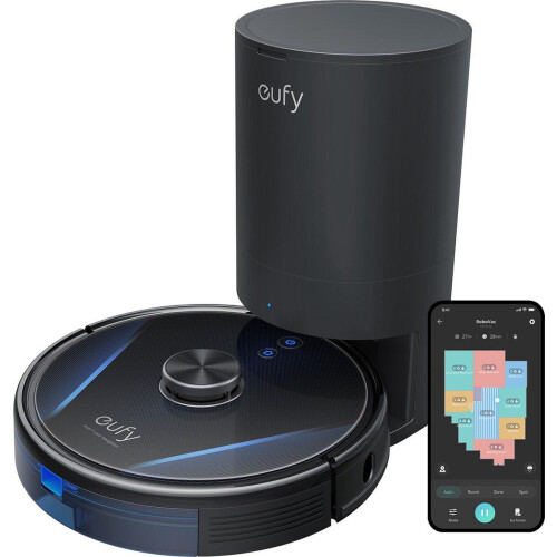 Eufy RoboVac LR30 Hybrid+ - Robotstofzuiger - iPath Laser Navigation 3000Pa - Zwart
