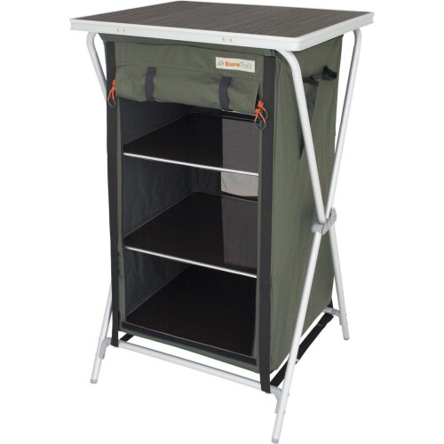 Eurotrail Aubenas - Campingkast 98 x 60 x 52 cm - Aluminium/mdf - Antraciet