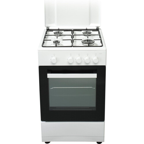 Everglades EVCK039 - Gasfornuis - 4 Kookzones - Gasoven - Wit - 50CM - 54 Liter Tweedehands