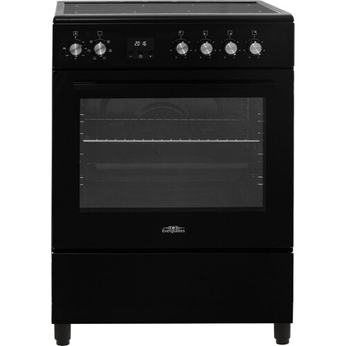 Everglades EVCK6135 - Keramisch Fornuis - Digitale Timer - 60CM - Mat Zwart - 56 Liter - 6 Ovenstanden Tweedehands