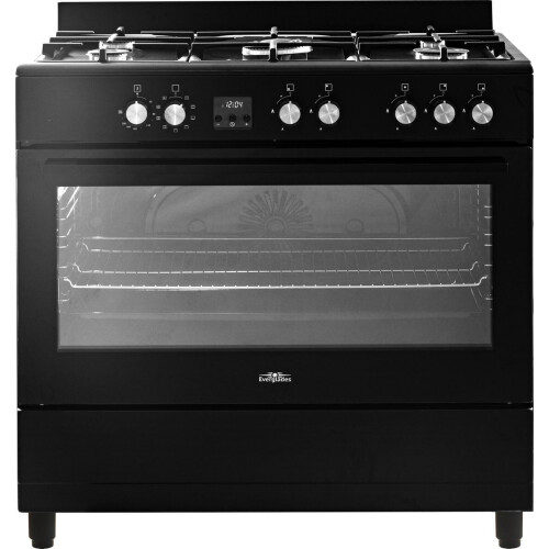 Everglades EVCK9020 - Gasfornuis - 9 Ovenstanden - Wokbrander - Mat Zwart - 90CM Tweedehands