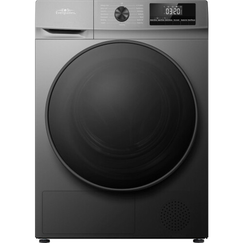 Everglades EVHP9056B - Warmtepompdroger - 9KG - A+++ - Titanium Grijs - Incl. Afvoerset - Trommelverlichting Tweedehands