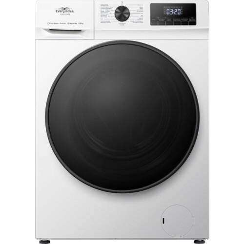 Everglades EVWDC91460AW - Was-Droogcombinatie - 9KG Wassen - 6KG Drogen - A Klasse - D Klasse - Wit - Koolborstelloze Motor - Stil