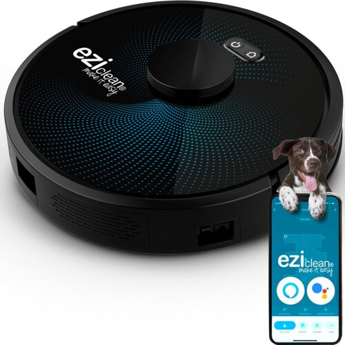 Eziclean Aqua-Connect x850 - Robotstofzuiger met Dweilfunctie - 240 min autonomie - HEPA 13 Filter - Zwart Tweedehands