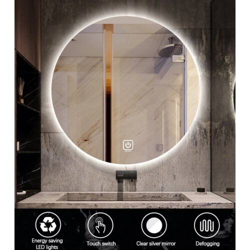 FENOMÉ - Ronde Spiegel 60cm - LED Verlichting Dimbaar - Anti Condens