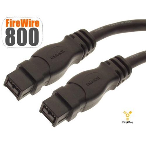 Firewire 800 1394B Cable 9 pin male to 9 pin male connector, 180cm