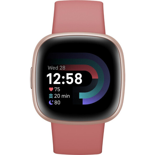 Fitbit Versa 4 - Smartwatch - Ingebouwde GPS en 40+ trainingsmodi - Rosé Goud