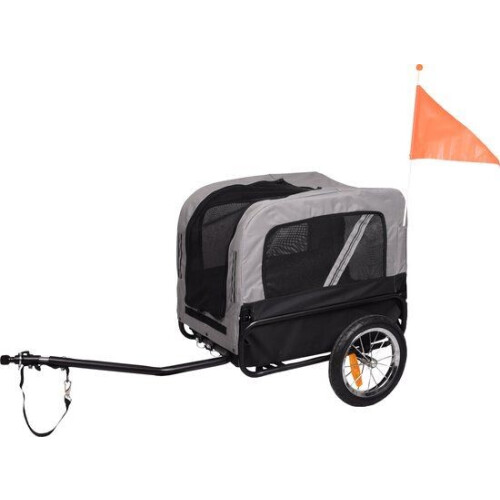 Flamingo Romero - Fietskar - Compact en weerbestendig - Grijs/Zwart