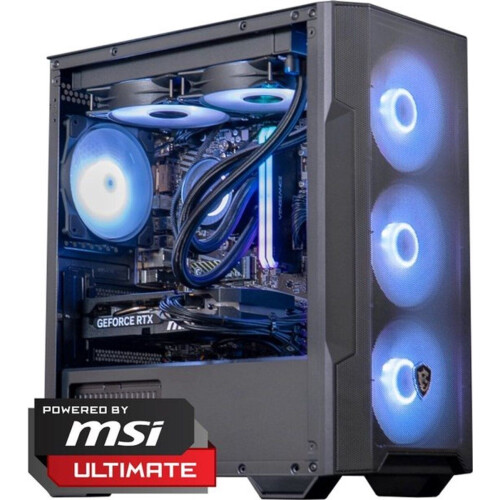 FlowUp x Powered By MSI - Tetragame 1 Gaming PC - AMD Ryzen 7 5700X - GeForce RTX 5060 8GB - 32GB RAM - 1TB SSD - Windows 11 Pro Tweedehands