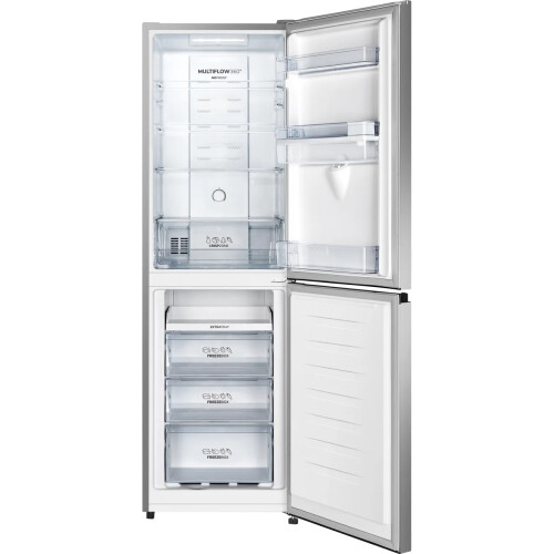 Fridgemaster Mc55251des - Koel-vriescombinatie - 182.4 Cm - 256l - Total No Frost & Waterdispenser - Zilver | Nieuw (outlet)