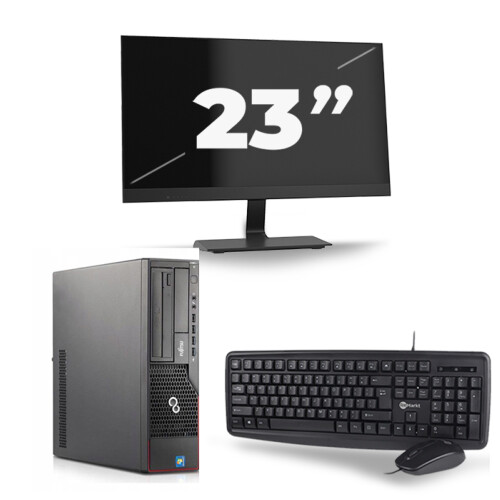 Fujitsu Esprimo E710 SFF - Intel Core i5-3e Generatie - 8GB RAM - 256GB SSD - Windows 10 + 1x 23 inch Monitor Tweedehands