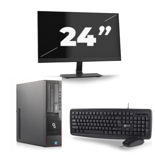 Fujitsu Esprimo E710 SFF - Intel Core i5-3e Generatie - 8GB RAM - 256GB SSD - Windows 10 + 1x 24 inch Monitor Tweedehands