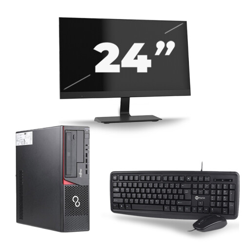 Fujitsu Esprimo E720 SFF - Intel Core i7-4e Generatie - 16GB RAM - 256GB SSD - Windows 10 + 1x 24 inch Monitor Tweedehands
