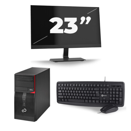 Fujitsu Esprimo P556 Micro Tower - Intel Core i7-6e Generatie - 16GB RAM - 256GB SSD - Windows 11 + 1x 23 inch Monitor Tweedehands