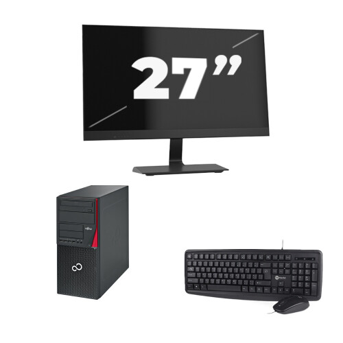 Fujitsu Esprimo P910 Micro Tower - Intel Core i5-3e Generatie - 8GB RAM - 256GB SSD - Windows 10 + 1x 27 inch Monitor Tweedehands