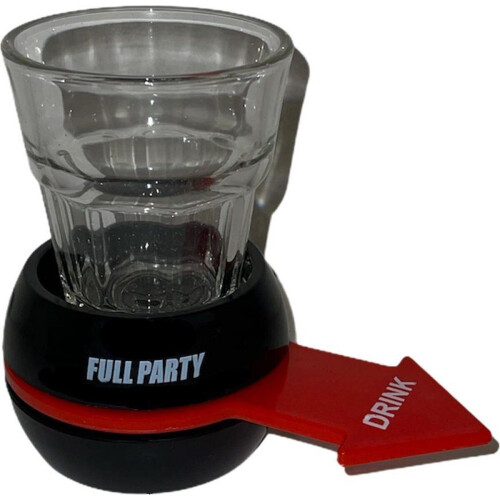 FULLPARTY.nl Spin the Shot - Drankspel - Draaispel met spinner en 4 shotglazen