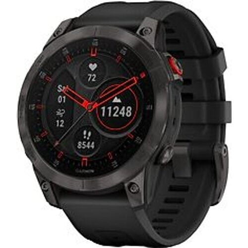 Garmin epix (Gen 2) 47 mm zwart/grijs Titan DLC met grijze QuickFit polsband [Wi-Fi, Sapphire editie] Tweedehands