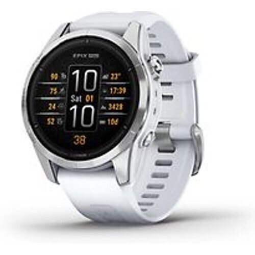 Garmin Epix Pro (Gen 2) 42 mm Zilver met whitestone band [wifi, Standard] Tweedehands