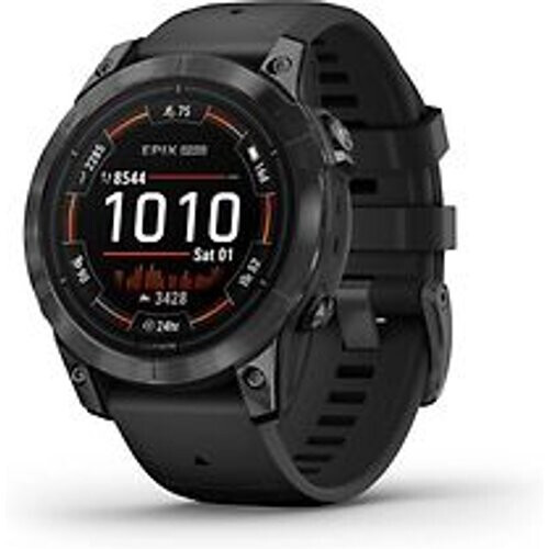 Garmin Epix Pro (Gen 2) 47 mm zwart/grijs met grijze polsband [wifi, Standard] Tweedehands