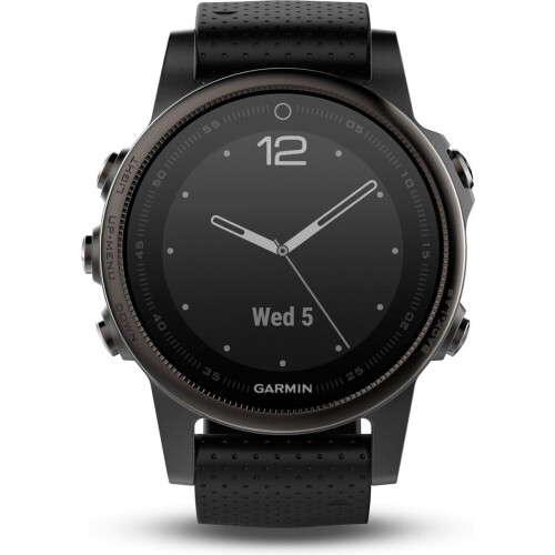 Garmin fenix 5S Sapphire - GPS multisporthorloge - polshartslagmeting - 42 mm - zwart Tweedehands