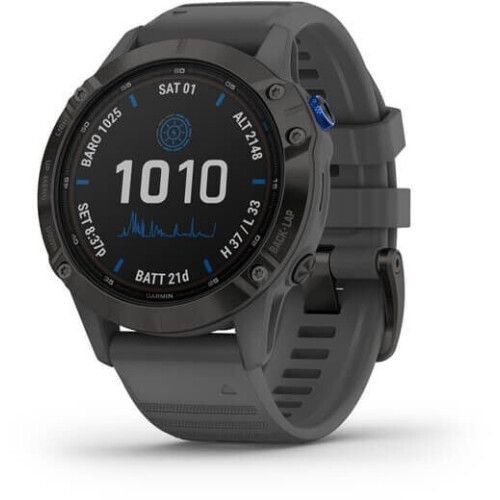Garmin fēnix 6 Pro Solar - Smartwatch - GPS Hartslagmeter Muziekopslag - Zwart (Grijs)