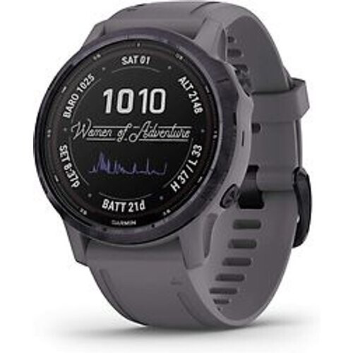 Garmin Fenix 6S 42 mm grijs met een siliconen polsband grijs [Pro Solar Edition] Tweedehands