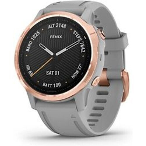 Garmin Fenix 6S Sapphire 42 mm grijs met een grijze siliconen polsband Tweedehands