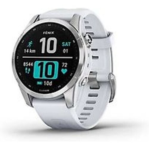 Garmin Fenix 7S 42 mm zilver met whitestone band [wifi] Tweedehands