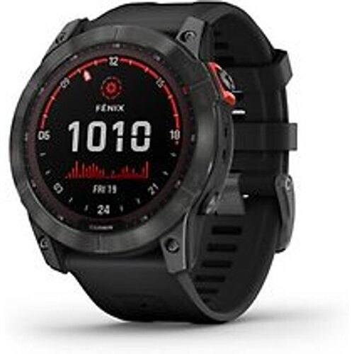 Garmin Fenix 7X 51 mm slate grey met zwarte polsband [wifi, Solar Edition] Tweedehands