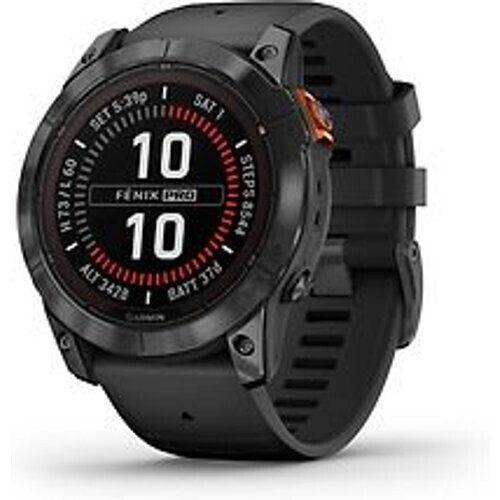 Garmin Fenix 7X Pro 51 mm zwart met een zwarte siliconen polsband [Solar Edition] Tweedehands