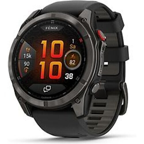 Garmin Fenix 8 Pro 51 mm koolstofgrijs met zwarte polsband [wifi, Amoled Edition] Tweedehands