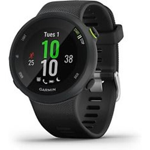 Garmin Forerunner 45 zwart met een zwarte siliconen polsband Tweedehands