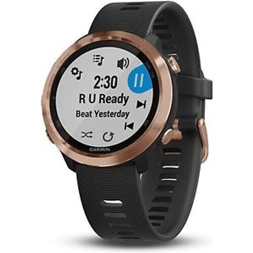 Garmin Forerunner 645 Music roségoud met siliconenarmband zwart Tweedehands