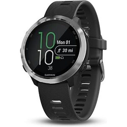 Garmin Forerunner 645 Music zilver met siliconenarmband zwart Tweedehands