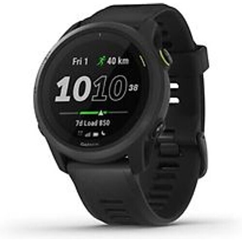Garmin Forerunner 745 zwart met een zwarte siliconen polsband Tweedehands
