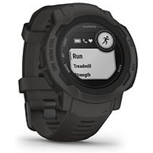 Garmin Instinct 2 45 mm zwart met een zwarte siliconen polsband Tweedehands