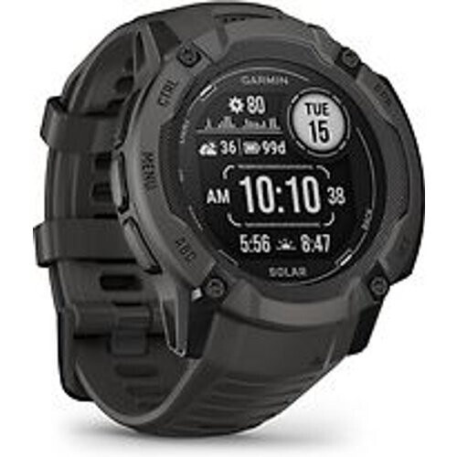 Garmin Instinct 2X Solar 50 mm grafiet met een grafiet siliconen polsband Tweedehands