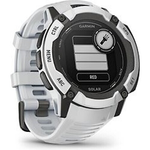 Garmin Instinct 2X Solar 50 mm wit met een wit siliconen polsband Tweedehands