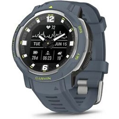 Garmin Instinct Crossover 45 mm graniet blauw met een siliconen polsband graniet blauw Tweedehands