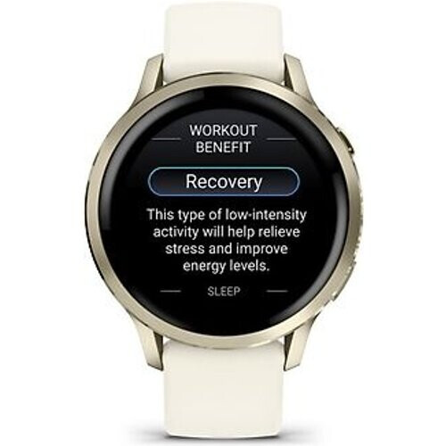Garmin Venu 4 41 mm goud met siliconenarmband beige [Wi-Fi] Tweedehands