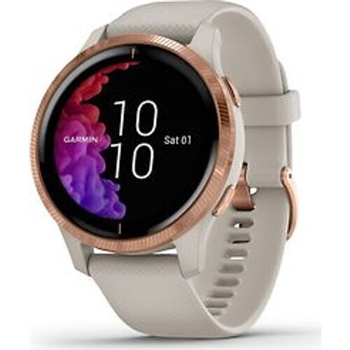 Garmin Venu 43 mm roségoud met siliconenarmband wit [wifi] Tweedehands