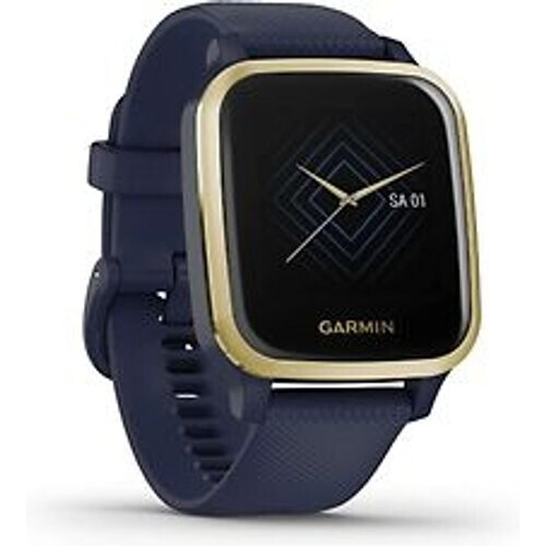 Garmin Venu Sq Music 40 mm goud met siliconenarmband blauw [wifi] Tweedehands